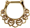 Floral Septum Clicker - Golden Steel