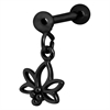 Hanging Lotus Earbarbell - Black Steel