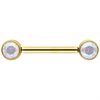 Muse Threadless Nipple Barbell - Golden Titan