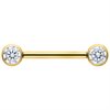 Muse Threadless Nipple Barbell - Golden Titan