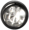 Triple Piercing Crystal Top (0.8mm gängtapp) - Svart Titan