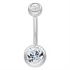 Navelpiercing med Dubbel Sten - Aurumline®