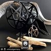 Svarta Pentagram Hoops - Säljs i par