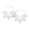 Abey Leaf Hoops Steel - Sold in Pair