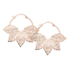 Abey Leaf Rosé Hoops - Sold in Pair