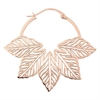 Abey Leaf Rosé Hoops - Sold in Pair