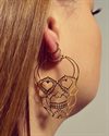 Guldiga Sugarskull Hoops - Säljs i par