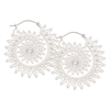 Floral Nautilus Hoops Steel - Sold in Pair