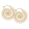 Guldiga Floral Nautilus Hoops - Säljs i par