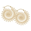 Floral Nautilus Golden Hoops - Sold in Pair