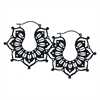 Svarta Magnolia Hoops - Säljs i par
