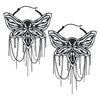 Svarta Moth Chain Hoops - Säljs i par