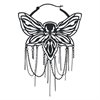 Black Moth Chain Hoops - Sold in Pair