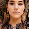 Guldiga Moth Chain Hoops - Säljs i par