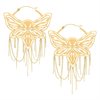 Guldiga Moth Chain Hoops - Säljs i par