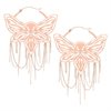 Moth Chain Rosé Hoops - Sold in Pair