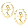 Golden Anchor Hoops- Sold in Pair