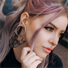 Svarta Sphynx Hoops - Säljs i par