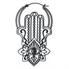 Svarta Khamsa Hoops - Säljs i par