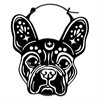 Black Bulldog Hoops - Sold in Pair