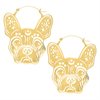 Golden Bulldog Hoops - Sold in Pair