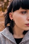 Svarta Leaf Hoops - Säljs i par