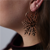 Rosé Snowflake Hoops - Säljs i par