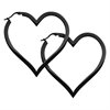 Svarta Heart Hoops - Säljs i par