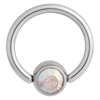 Flat Back Jewelled Smiley Ring - Titan