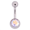 Navelpiercing med Sten - Titan