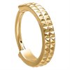  Rivet Hinged Clicker Ring - Guld Titan