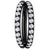 Svart Double Crystal Ring Clicker - Titan