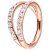 Double Crystal Ring Clicker - Rosé Titan