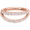 Double Crystal Ring Clicker - Rosé Titan