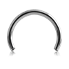 Internally Threaded Micro Circular Barbell Stem (Fits 0.8 mm pin) - Titan