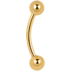 Böjd Barbell 1.6mm - Guld Titan