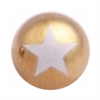 Star Print Threaded Ball - Golden Titan