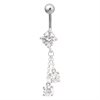 Hängande Crystals Navelpiercing - Titan