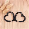 Svarta Heart Ear Weights - Säljs i par