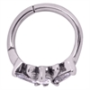 Hinged Navette Clicker Ring - Stål