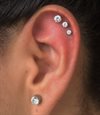 Jewelled Mini Stud for Triple Piercing - Titan