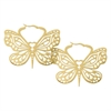 Guldiga Butterfly Hoops - Säljs i par