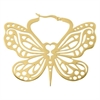 Big Golden Butterfly Hoops - Sold in Pair