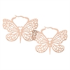 Big Rosé Butterfly Hoops - Sold in Pair
